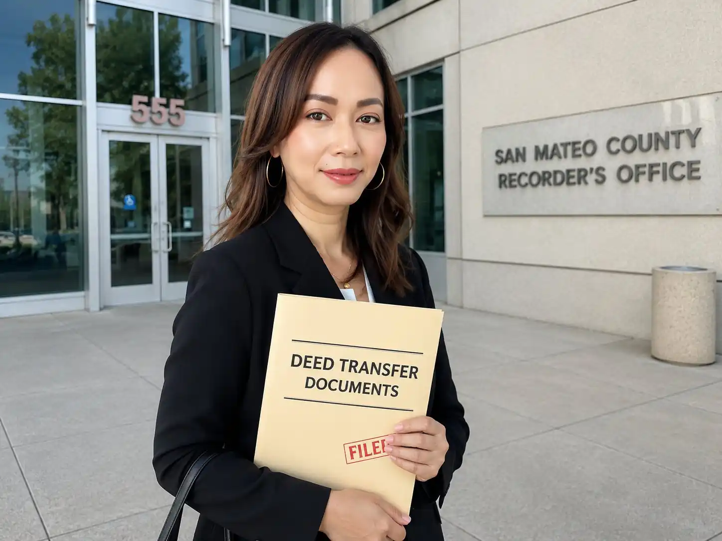 Quinnie Do California LDA #268 outside the San Mateo County Assessor-Clerk-Recorder office in Redwood City